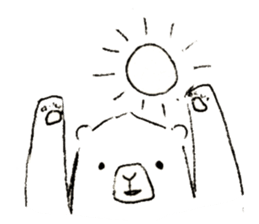 Rough sticker bear sticker #5342605