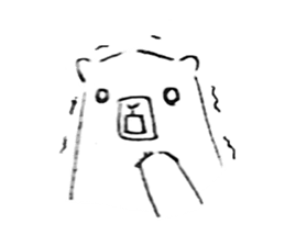 Rough sticker bear sticker #5342609