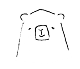 Rough sticker bear sticker #5342618