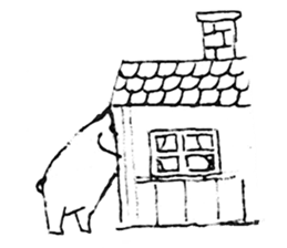 Rough sticker bear sticker #5342625