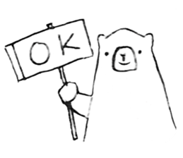 Rough sticker bear sticker #5342641