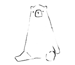 Rough sticker bear sticker #5342643