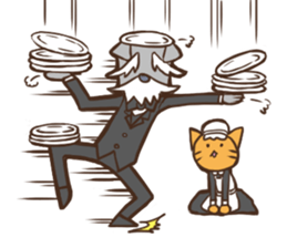 Dog butler and cat housemaid sticker #5344918