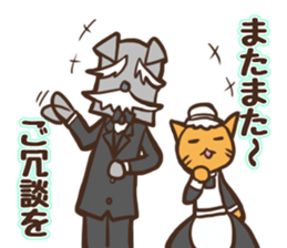 Dog butler and cat housemaid sticker #5344934