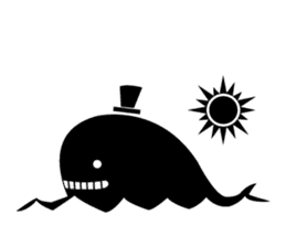 Whale gentleman sticker #5344963