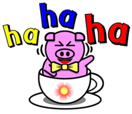 PINK PIG - CUTE FUNNY & HAPPY sticker #5345548
