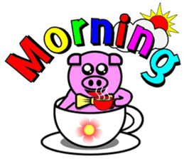 PINK PIG - CUTE FUNNY & HAPPY sticker #5345554