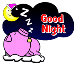 PINK PIG - CUTE FUNNY & HAPPY sticker #5345555