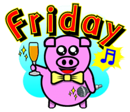 PINK PIG - CUTE FUNNY & HAPPY sticker #5345556