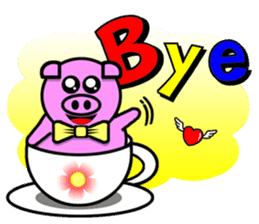 PINK PIG - CUTE FUNNY & HAPPY sticker #5345557