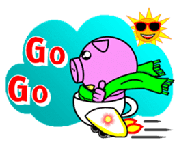 PINK PIG - CUTE FUNNY & HAPPY sticker #5345572