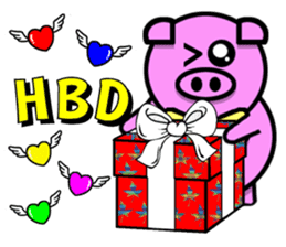 PINK PIG - CUTE FUNNY & HAPPY sticker #5345576