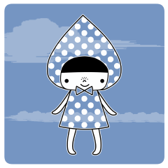 polka dot hood