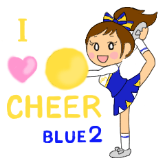 Cheerleader Sticker Blue Uniform 2 By Kurikurikanoko