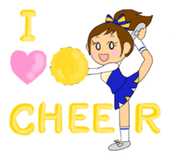 Cheerleader Sticker Blue Uniform 2 sticker #5346148