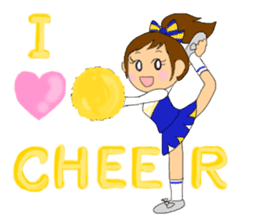 Cheerleader Sticker Blue Uniform 2 sticker #5346148