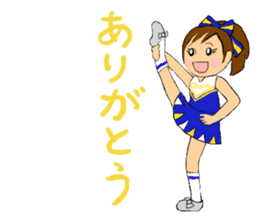 Cheerleader Sticker Blue Uniform 2 sticker #5346149