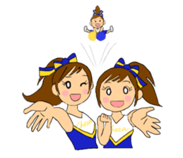 Cheerleader Sticker Blue Uniform 2 sticker #5346151