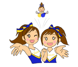 Cheerleader Sticker Blue Uniform 2 sticker #5346151