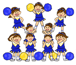 Cheerleader Sticker Blue Uniform 2 sticker #5346171