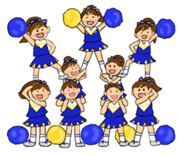 Cheerleader Sticker Blue Uniform 2 sticker #5346171