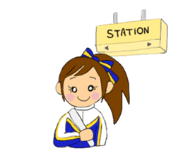 Cheerleader Sticker Blue Uniform 2 sticker #5346181