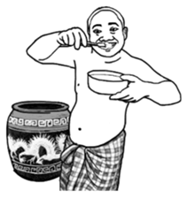 Mr. Moopalao : Thai loincloth style sticker #5346878