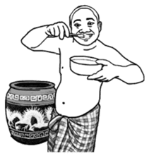 Mr. Moopalao : Thai loincloth style sticker #5346878