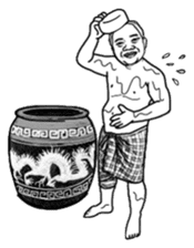 Mr. Moopalao : Thai loincloth style sticker #5346885