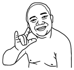 Mr. Moopalao : Thai loincloth style sticker #5346892