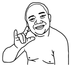 Mr. Moopalao : Thai loincloth style sticker #5346892