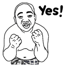 Mr. Moopalao : Thai loincloth style sticker #5346905