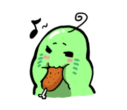 Ahoge worm sticker #5348886