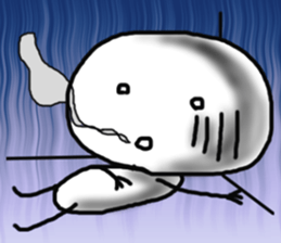 shiromarukun fights by a face sticker #5349906