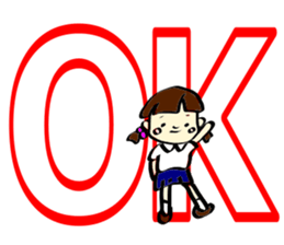 Girl of the pretty primary schoolchild sticker #5349916