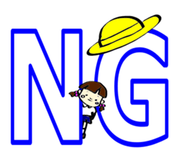 Girl of the pretty primary schoolchild sticker #5349917