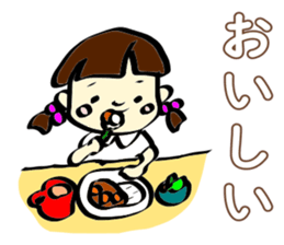 Girl of the pretty primary schoolchild sticker #5349929