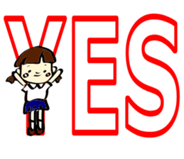 Girl of the pretty primary schoolchild sticker #5349934