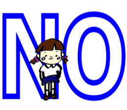 Girl of the pretty primary schoolchild sticker #5349935