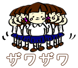 Girl of the pretty primary schoolchild sticker #5349941