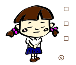 Girl of the pretty primary schoolchild sticker #5349954