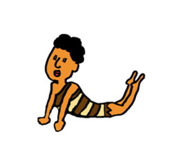 The surreal primitive man sticker #5350138