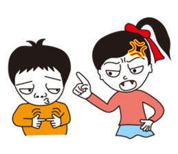 Love2 couple Hanako and Tarou. No.1 sticker #5350220