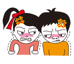 Love2 couple Hanako and Tarou. No.1 sticker #5350221