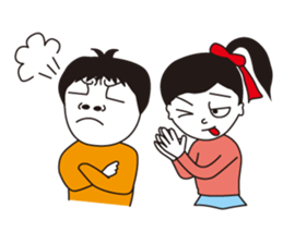 Love2 couple Hanako and Tarou. No.1 sticker #5350226