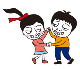 Love2 couple Hanako and Tarou. No.1 sticker #5350229