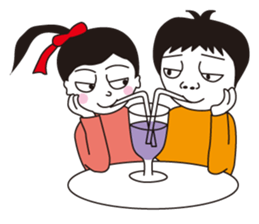 Love2 couple Hanako and Tarou. No.1 sticker #5350232