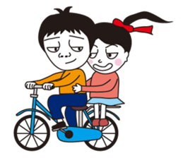 Love2 couple Hanako and Tarou. No.1 sticker #5350233