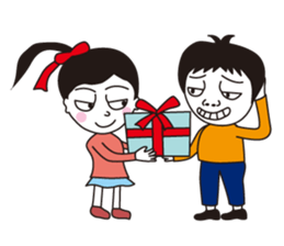 Love2 couple Hanako and Tarou. No.1 sticker #5350234