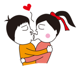 Love2 couple Hanako and Tarou. No.1 sticker #5350235